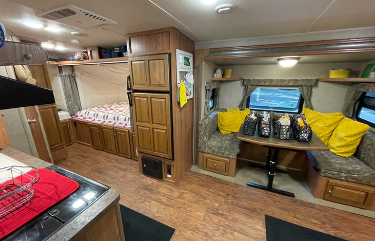 Set up and prepared for a ladies weekend winery-bday camping trip