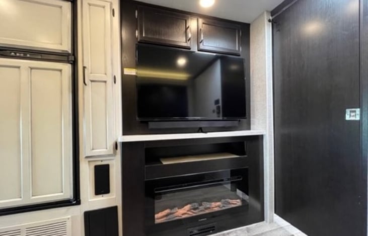 50” Smart TV and 42” electric fireplace