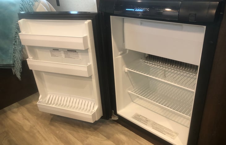 Under the counter refrigerator/freezer.  Operates on both 12 volt and propane