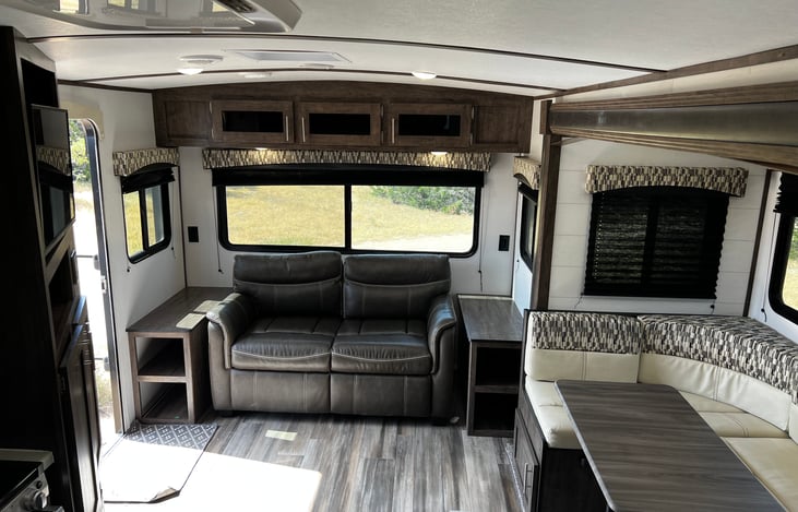 Pull out sofa or great seating area.