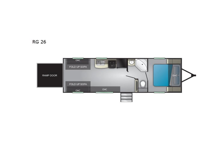 Representative floor plan provided by a trusted RVshare partner.
