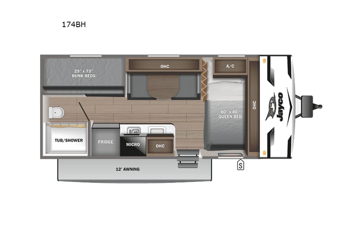 Representative floor plan provided by a trusted RVshare partner.
