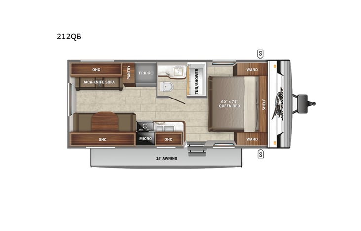 Representative floor plan provided by a trusted RVshare partner.