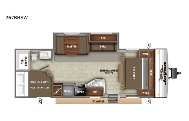 Representative floor plan provided by a trusted RVshare partner.