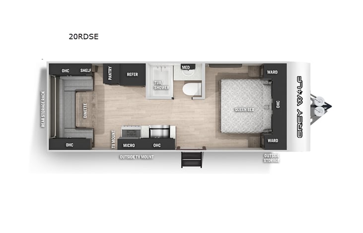 Representative floor plan provided by a trusted RVshare partner.