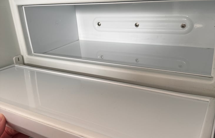 Small freezer section.