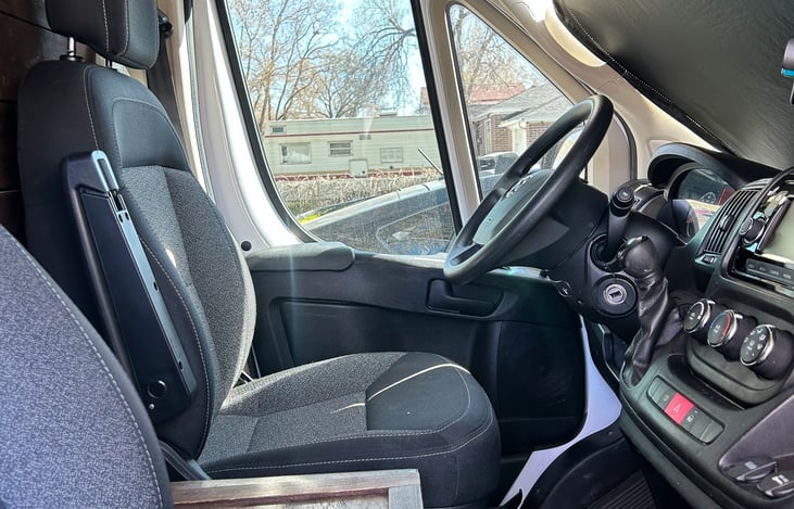 This is the cockpit that includes a center console.