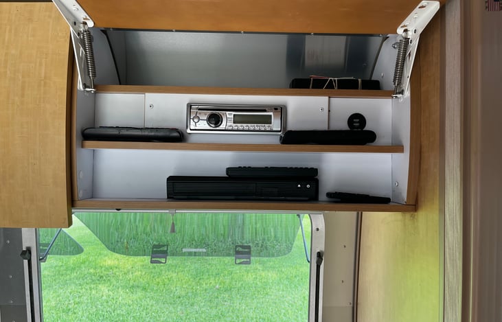 AM/FM Receiver with Bluetooth--connected to cabin speaker system