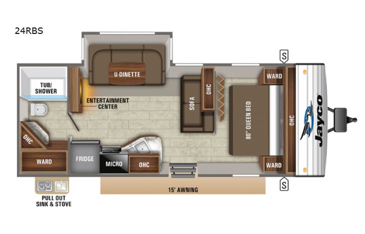 Representative floor plan provided by a trusted RVshare partner.
