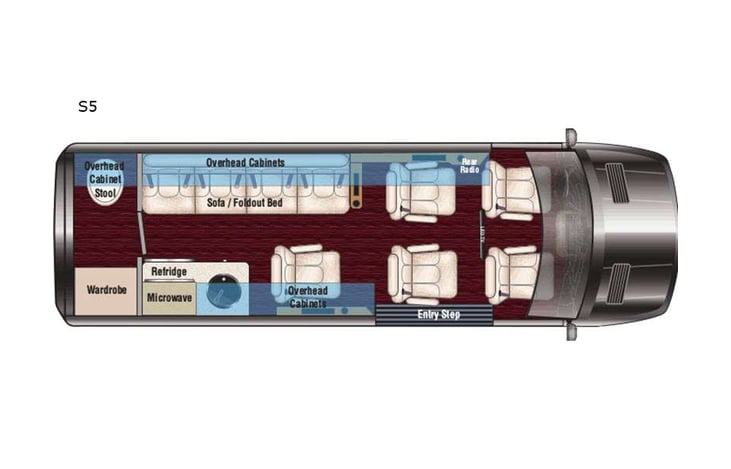 Representative floor plan provided by a trusted RVshare partner.