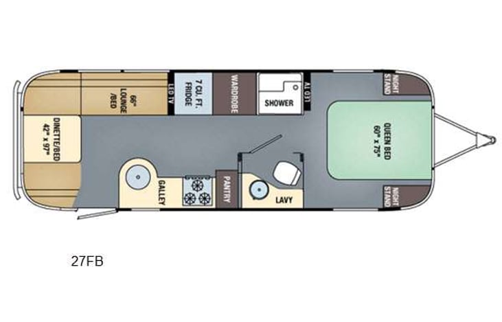 Representative floor plan provided by a trusted RVshare partner.