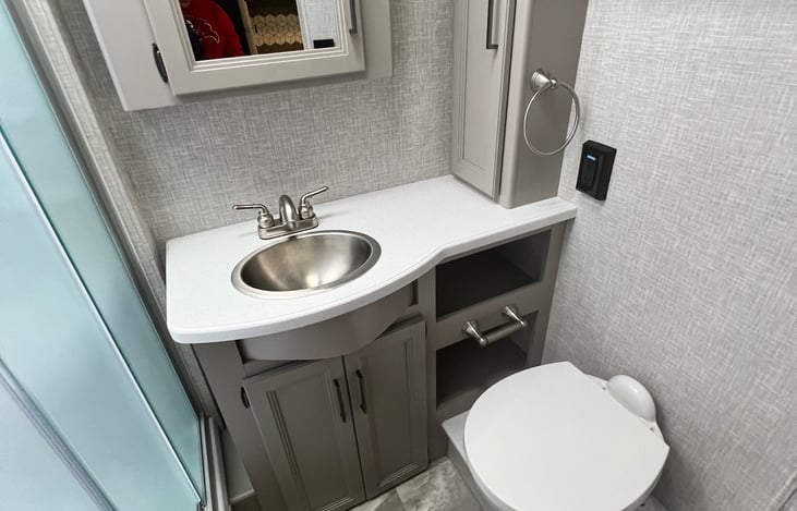 Toilet and Counter space