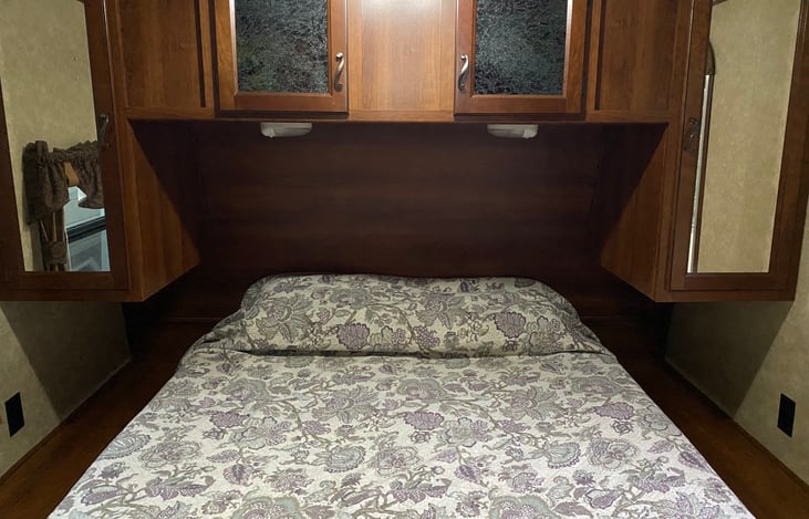 Master Bedroom with queen bed and 3" foam mattress topper