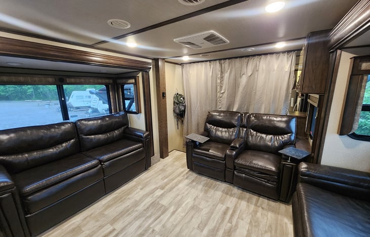 Living room blocked off for privacy