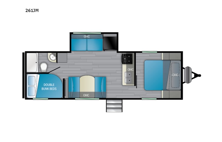 Representative floor plan provided by a trusted RVshare partner.