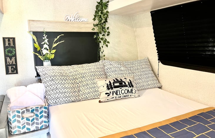 THIS COMFORTABLE BED WITH CRISP LINENS, WILL BE THE PERFECT END OF A BUSY AND FUN DAY.