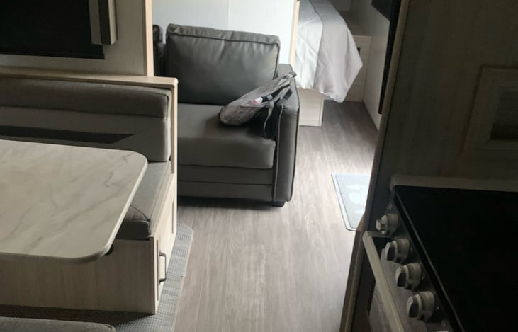 Couch turns into a bed