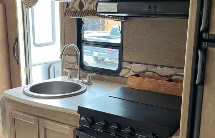Kitchen comes fully stocked with standard cookware and utensils!