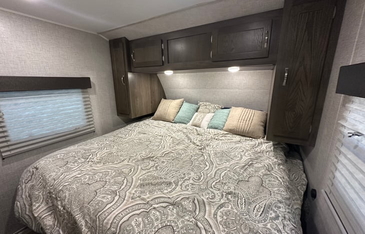 Front Bedroom with KING SIZE memory foam bed!