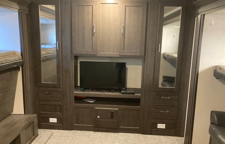 Closet storage in bunkroom