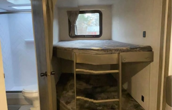 Adult size double bunkbeds. Both equipped with USB ports.