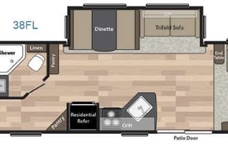 Aaron and Kim's Luxury Travel Trailer 38FT Sleeps 6 Comfortably
