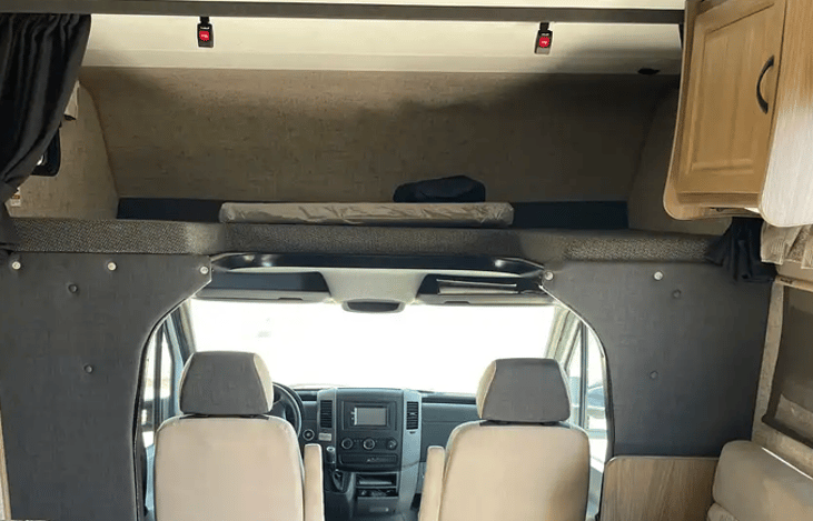 Bunk area shown without insert or ladder, which are included.