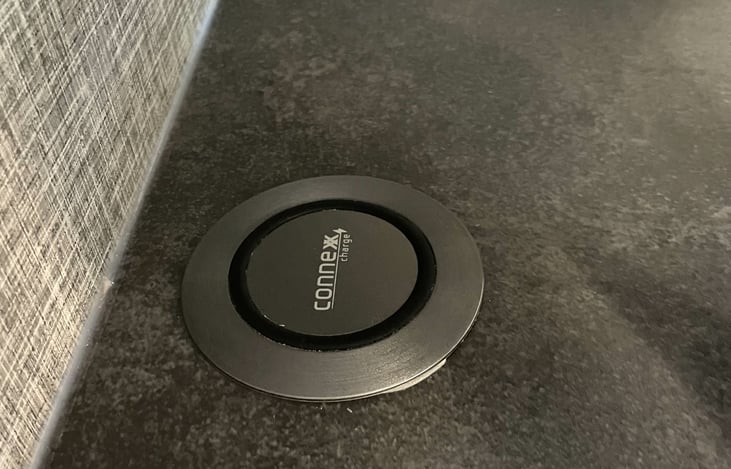 Wireless charging behind TV