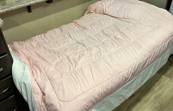 Jack knife style sofa folds down easily.