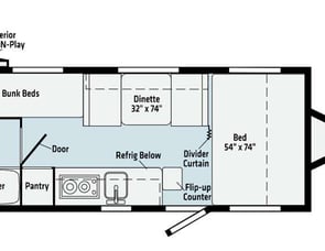 Winnebago Industries Towables Micro Minnie 1800BH