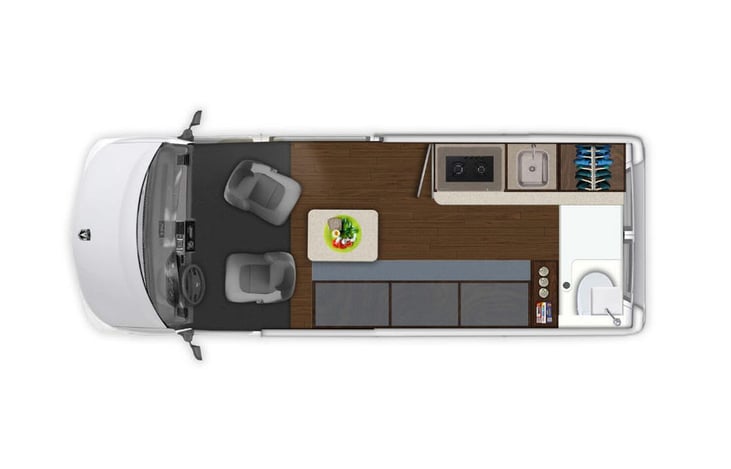 Representative floor plan provided by a trusted RVshare partner.