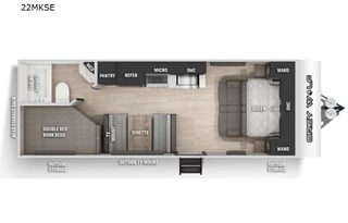 2022 Forest River RV Cherokee Grey Wolf 22MKSE