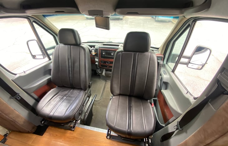 Swivel driver and passenger seats.