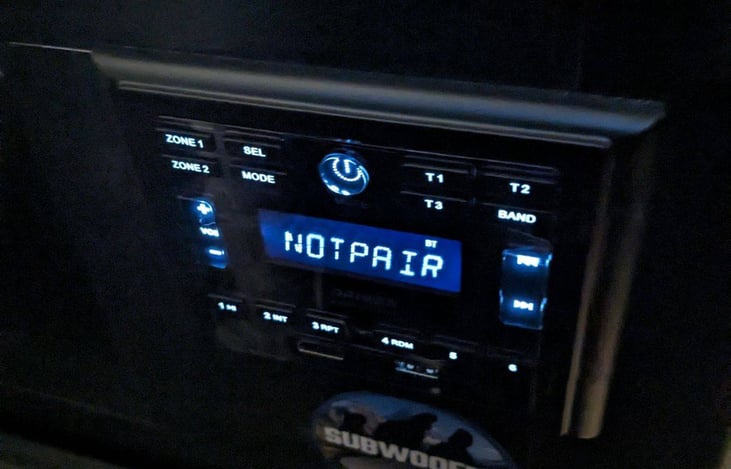 Indoor/ Outdoor bluetooth radio / phone hookups. We've even played from laptops!