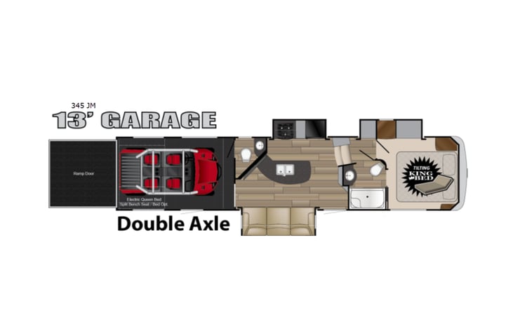 Representative floor plan provided by a trusted RVshare partner.