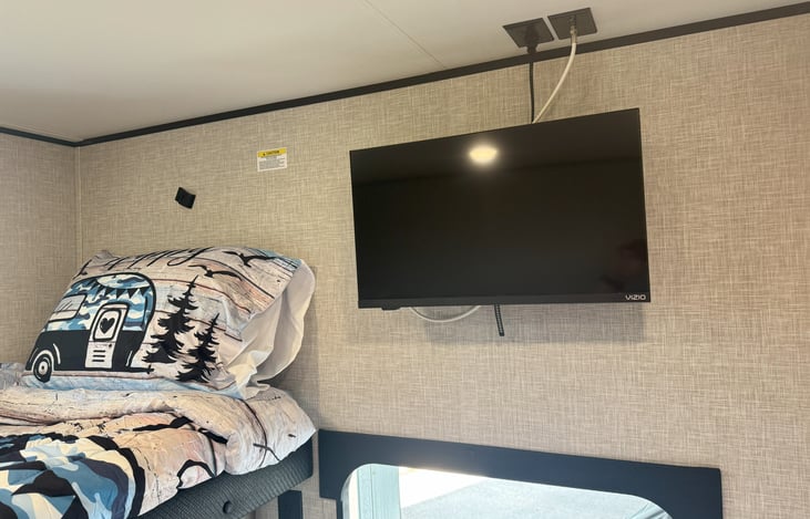 T.V. in bunk room