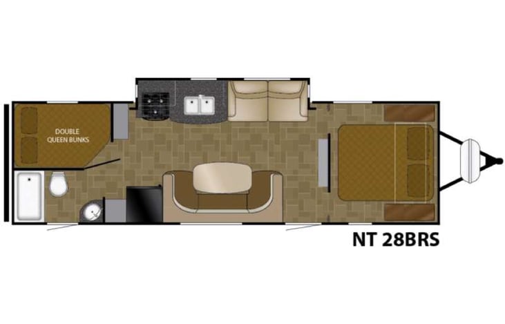Representative floor plan provided by a trusted RVshare partner.
