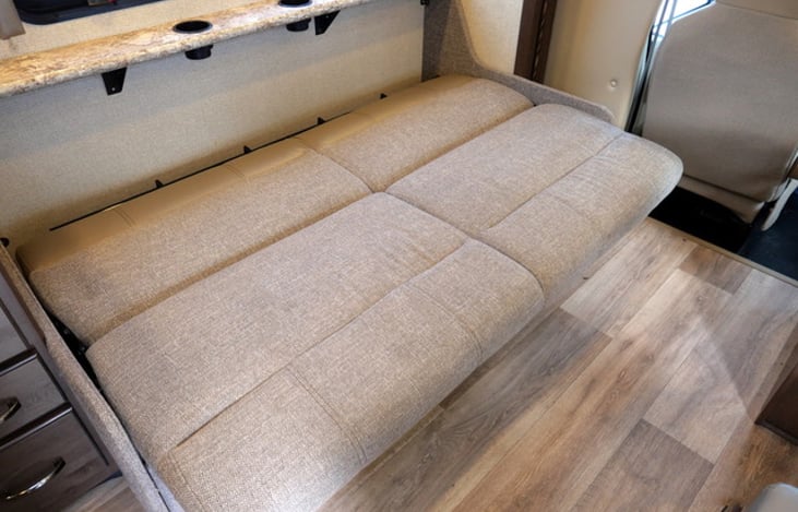 Couch turns into bed