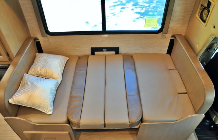 Seats can be converted into twin bed