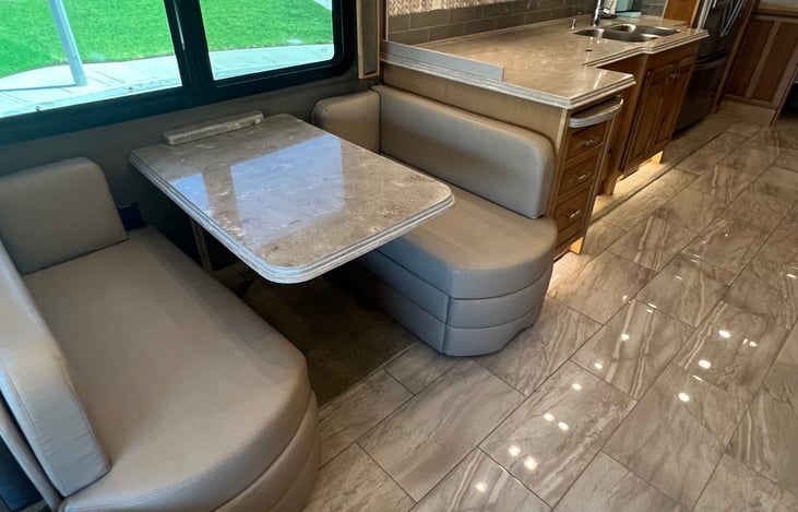 Booth Dinette that converts in a bed