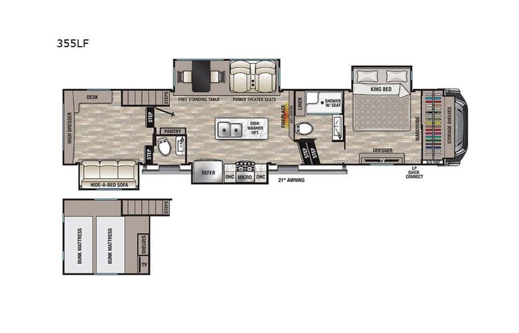 Representative floor plan provided by a trusted RVshare partner.