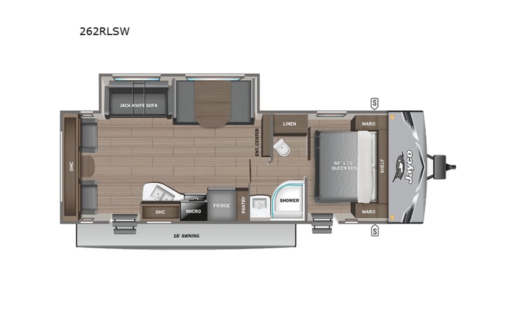 Representative floor plan provided by a trusted RVshare partner.