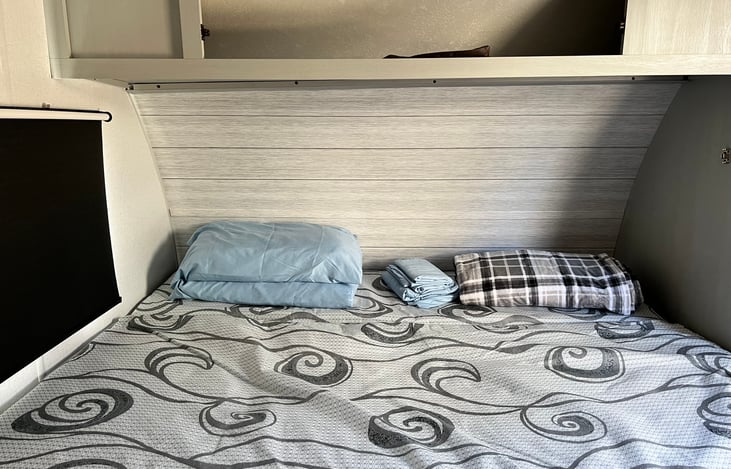 Murphy bed with storage overhead