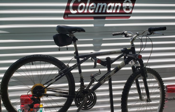 A optional bike rack is available.