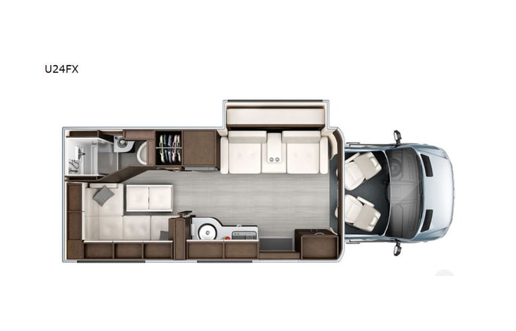 Representative floor plan provided by a trusted RVshare partner.
