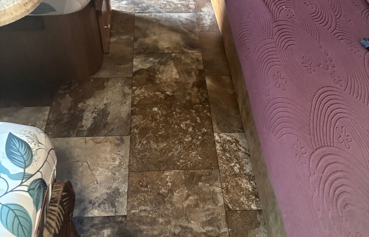 Lots of walking room when the slideout is in for driving.