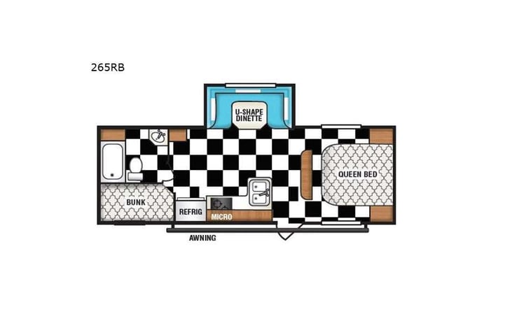 Representative floor plan provided by a trusted RVshare partner.