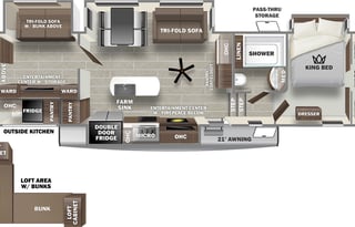 Two Bed/bathroom 5th Wheel w/ Bunkhouse