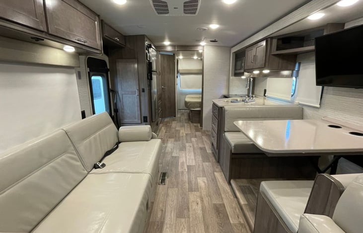 View of your spacious family area from cockpit.