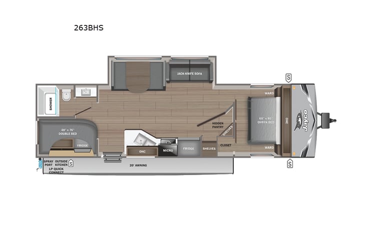 Representative floor plan provided by a trusted RVshare partner.